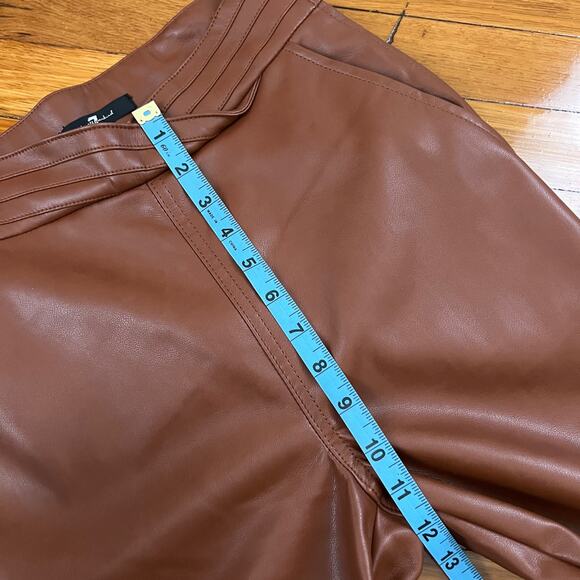 7 for all Mankind Brown Faux Leather Legging Pants Size XS - Picture 11 of 13